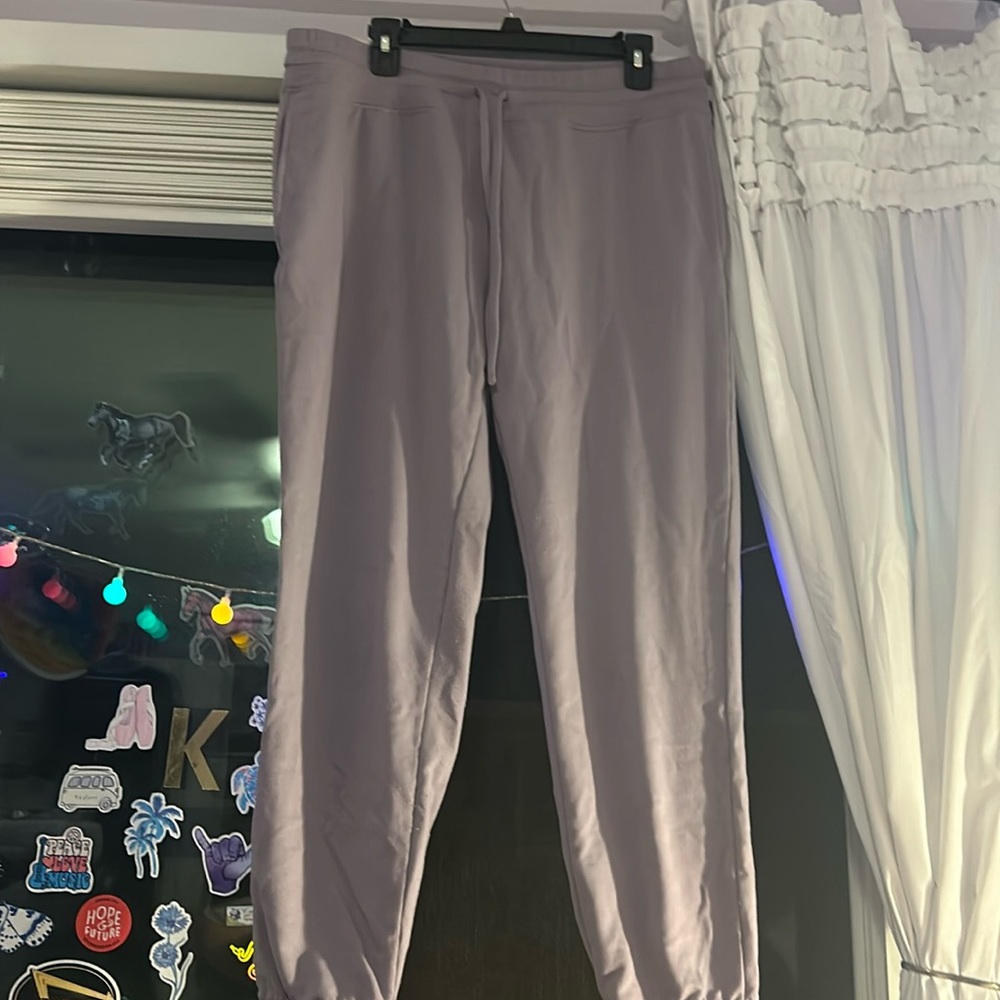 lilac sweatpants